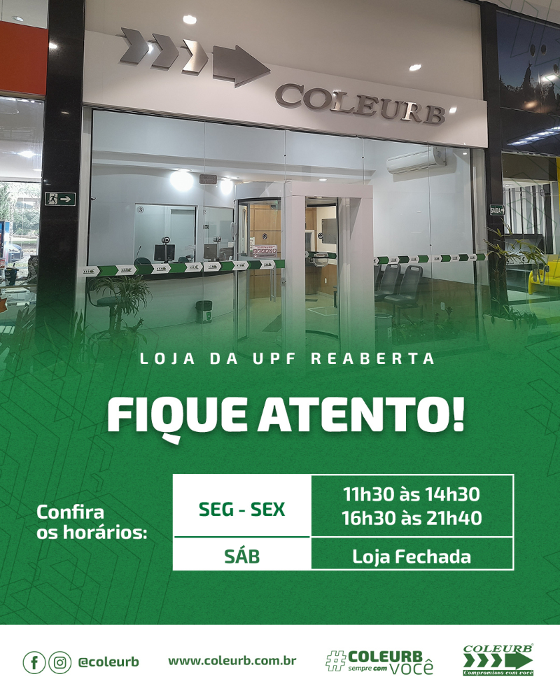 Loja de passagens na UPF reabre nesta segunda, 01/08